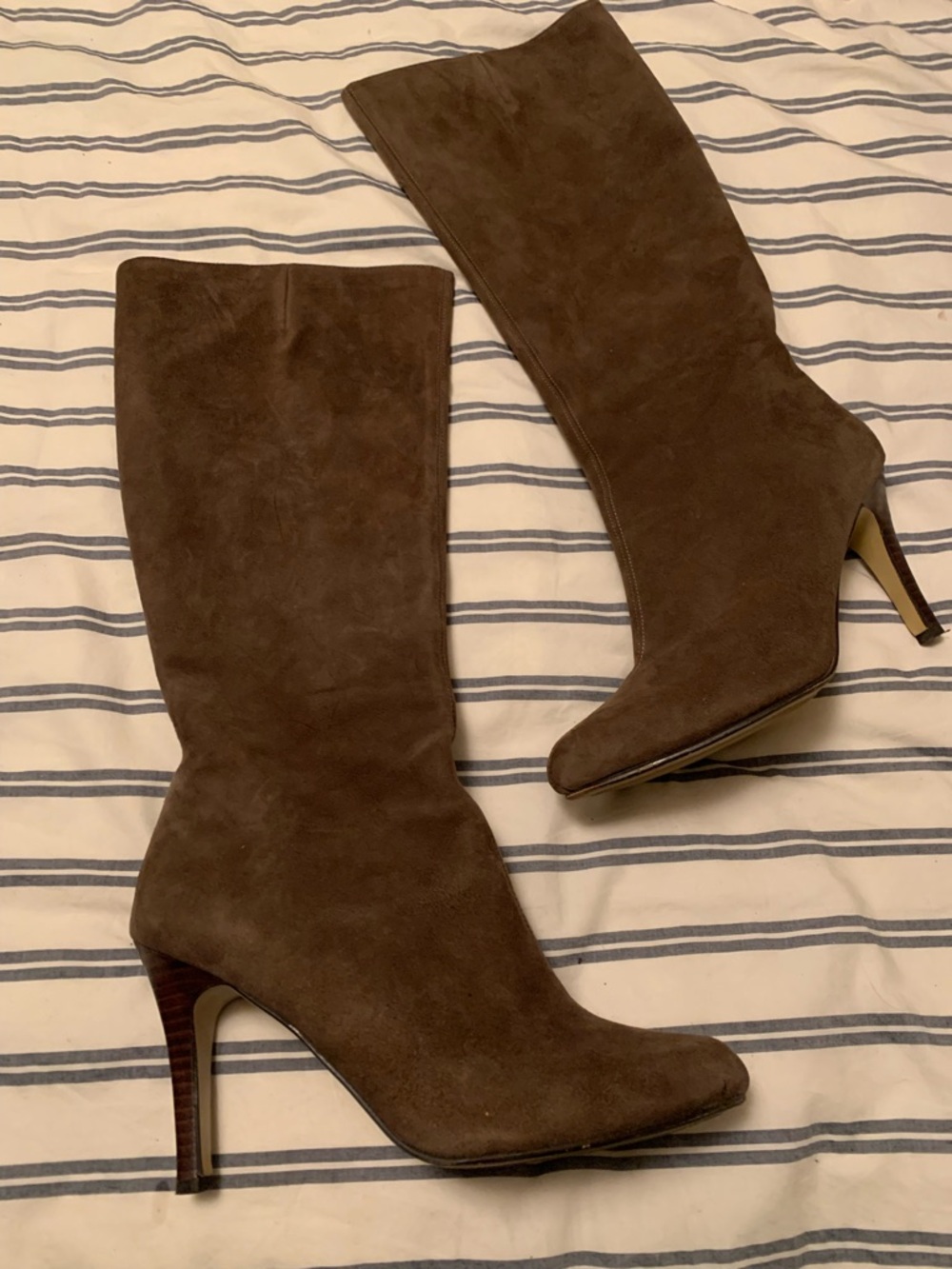 Halogen by Nordstrom Suede Knee-High Heeled Boots